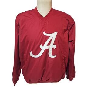 Alabama Crimson Tide Pullover Windbreaker Jacket Red Franchise Club Size Md